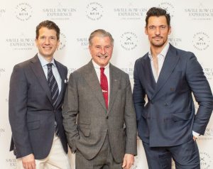 Stewart Lee, Jeremy Hackett and David Gandy at the launch party